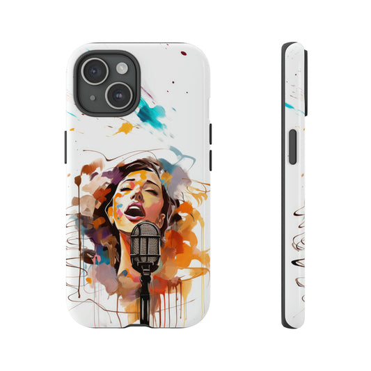 Artistic Watercolor Singer Cases for iPhone 15, 14, 13, 12, 11, X, XR, 8 - Pro, Max, Plus Variants for Ultimate iPhone Protection