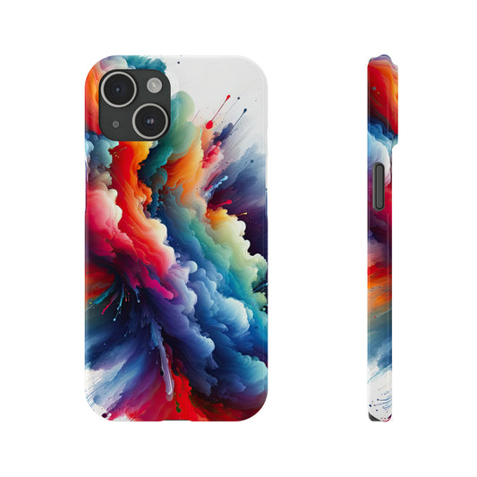 "iPhone 'Watercolor Explosion' Case | Lexan Polycarbonate | Wireless-Charging Compatible