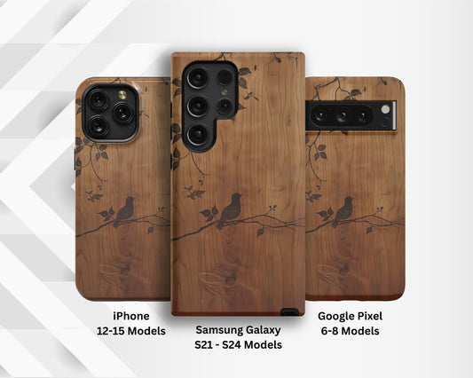 Wood Texture Wood Phone Case - iPhone 12 13 14 15 (MagSafe) & Samsung 21 22 23 24 Google Pixel 6 7 8 - Ships in 1-3 Days